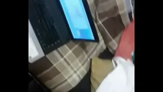 Webcam. Chico haciendo un poco de cybersex